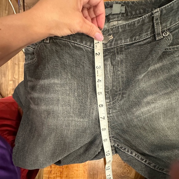 EUC J-Jill black stone washed jeans strait style stretchy - Picture 6 of 9